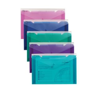 Snopake Polyfile Trio Electra Assorted A4 (Pack of 5) 14967