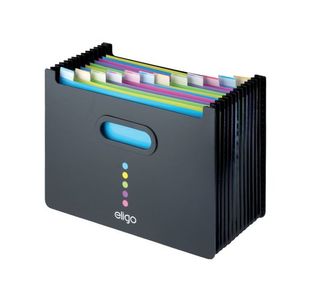 Snopake Eligo Desk Expander 13 Part Landscape Black 15174