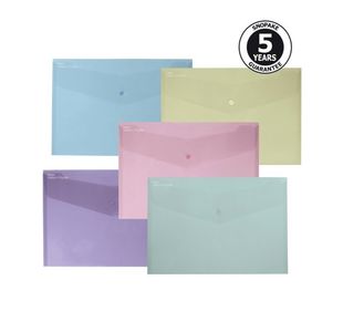 Snopake Reborn Polyfile Foolscap Assorted (Pack of 5) 15914