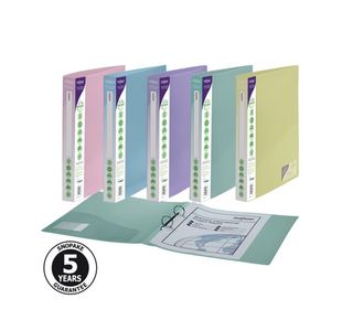 Snopake Reborn 2/25 A4 Ring Binder Assorted (Pack of 5) 15918