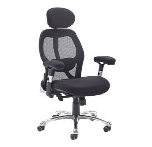 Sandro mesh back executive chair with black air mesh seat and head rest