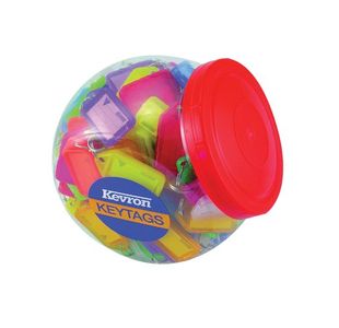 Kevron Plastic Clicktag Key Tag Large Assorted Tub (Pack of 150) ID5AC150