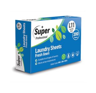 Super Professional Products Non-Bio Laundry Sheets (Pack of 200) 800-299-0051
