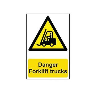 Spectrum Safety Sign Danger Forklift Trucks PVC 400x600mm 4101