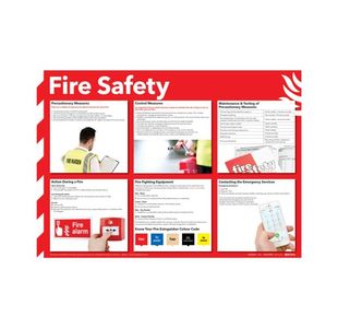 Health and Safety 420x594mm Fire Safety Poster FA601