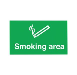 Safety Sign Smoking Area 300x500mm PVC MA04729R