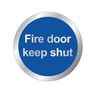 Safety Sign Fire Door Keep Shut 76mm RDS15