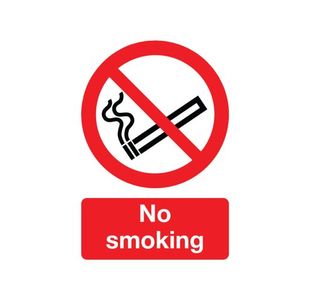 Safety Sign No Smoking A5 Self-Adhesive (Confirms to BS EN ISO 7010) ML02051S