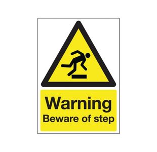 Safety Sign Warning Beware of Step A5 PVC HA21451R