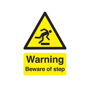 Safety Sign Warning Beware of Step A5 Self-Adhesive HA21451S