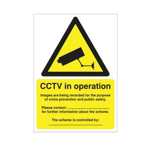 Warning Sign Data Protection Act Compliant Self-Adhesive Sign A5 DPACCTVS