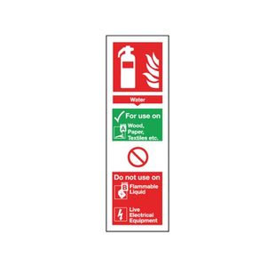 Safety Sign Fire Extinguisher Water 300x100mm Self-Adhesive F200/S