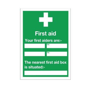 Safety Sign First Aid 600x450mm Self-Adhesive E91A/S
