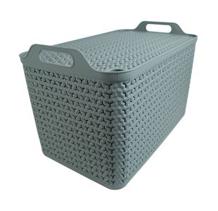 Strata Extra Large Basket with Lid 42L Green XW131-LPG-VW