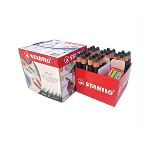 Stabilo Markdry Classpack 30 Pens Black + 2 Sharpeners UK/648-30-1