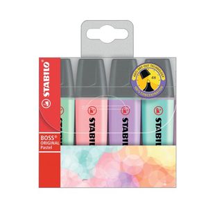 Stabilo Boss Original Highlighter Assorted Pastel (Pack of 4) 70/4-2