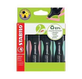 Stabilo Green Boss Highlighter Assorted Pastel (Pack of 4) 1523155