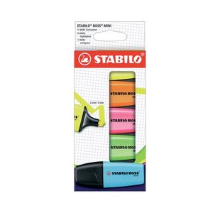 Stabilo Boss Mini Highlighters Card Wallet Assorted (Pack of 5) 07/5-2-01