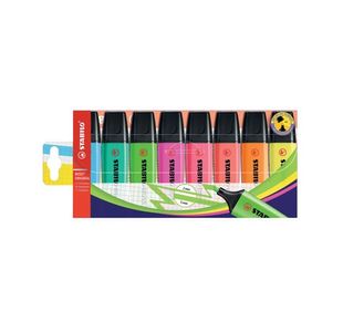 Stabilo Boss Original Highlighter Pens Wallet Assorted (Pack of 8) 70/8