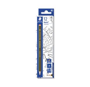 Staedtler Noris School 121 Graphite 2B Pencil (Pack of 12) 121-2B