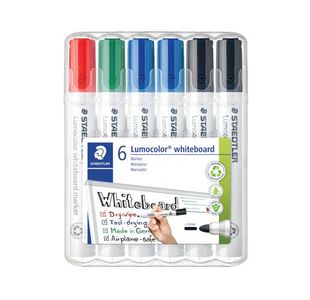 Staedtler Lumocolor 351 Drywipe Marker Assorted (Pack of 6) 351 WP6