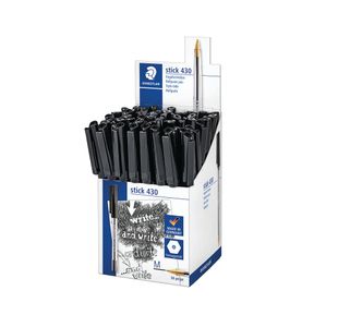 Staedtler Stick 430 Ballpoint Pen Medium Black (50 Pack) 430-M9
