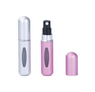 Status Travel Perfume Atomisers Silver/Rose Pink (Pack of 2) SPERFATOM2