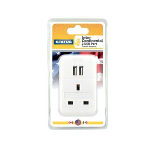 Status Intercontinental USB Travel Adaptor (3 Pack) S2USBPTINTER1PK3