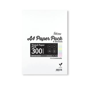 Silvine Tinted Paper SEN/Dyslexia 300 Sheets 6 Colours Plain A4 (Pack of 5) TINA4MIXP