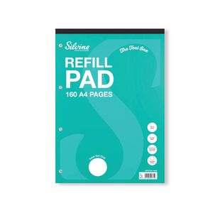 Silvine Refill Pad 160 Pages Ruled Dot Grid A4 Teal (Pack of 6) A4RPD