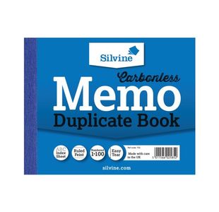 Silvine Carbonless Duplicate Memo Book 102x127mm (Pack of 12) 703-T