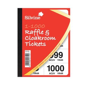 Cloakroom and Raffle Tickets 1-1000 (6 Pack) CRT1000