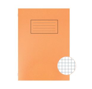 Silvine Exercise Book 5mm Squares A4 Orange (Pack of 10) EX113