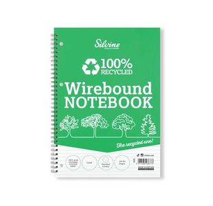 Silvine Everyday Recycled Wirebound Notebook A4 (Pack of 12) TWRE80