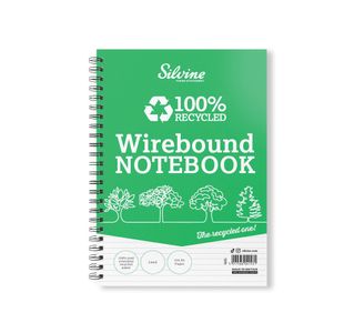 Silvine Recycled Wirebound Notebook Ruled 104 Pages A5 (Pack of 12) TWREA5