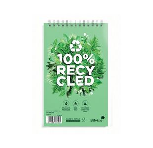 Silvine Premium Recycled Reporters Notebook 125x203mm 160 Pages (Pack of 3) R100-P