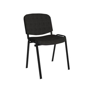 Taurus meeting room stackable chair with black frame and no arms - charcoal