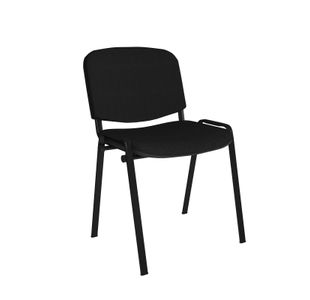 Taurus meeting room stackable chair with black frame and no arms - black