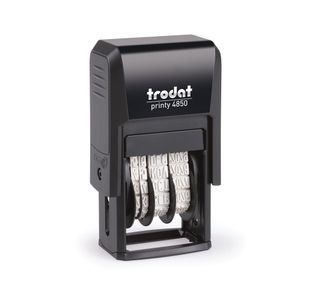 Trodat Printy 4850L2 Mini Dater Stamp Paid + 3.8mm Date 76373