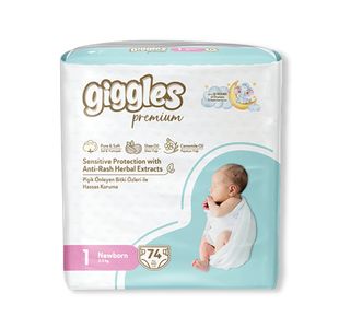 Giggles Newborn Nappies 2-5kg (Pack of 74) 2100