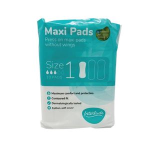 Interlude Maxi Pads Size 1 Packet x10 Pads (Pack of 24) 6438B