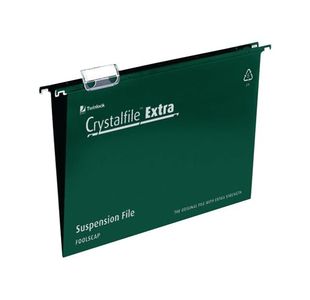 Rexel Crystalfile Extra 15mm Suspension File Green (Pack of 25) 70628