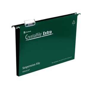 Rexel Crystalfile Extra 30mm Suspension File Green (Pack of 25) 70631