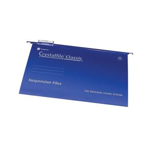 Rexel Crystalfile Classic Suspension File Foolscap Blue (Pack of 50) 78143