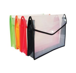 Seco Popper Wallet Foolscap Plus Assorted (Pack of 4) EPW-AST