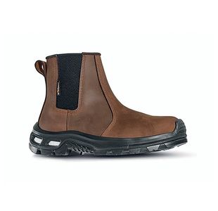 U.Power Cambrian Mid Cut Safety S3 Composite Toe Leather Upper Boot 1Pr Brown 10 UPRL1056410