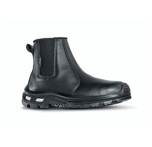U.Power Grampian Mid Cut Safety S3 Aluminium Toe Cap Leather Upper Boot 1Pr Black 9 UPRL1055409