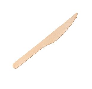 Economy Disposable Birch Wood Knife 16cm (Pack of 100) F90220-0