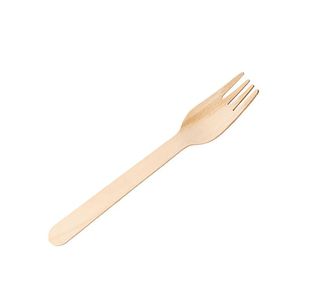 Economy Disposable Birch Wood Fork 16cm (Pack of 100) F90221-0