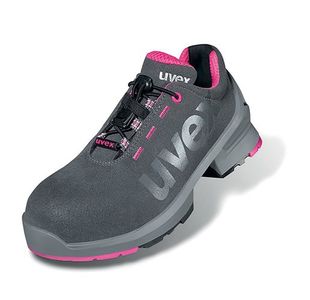 Uvex 1 Ladies Safety S2 Non Metallic Trainers 1Pr Grey/Pink 3 UV8562803